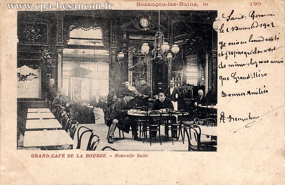 Besançon-les-Bains - GRAND CAFÉ DE LA BOURSE. - Nouvelle Salle